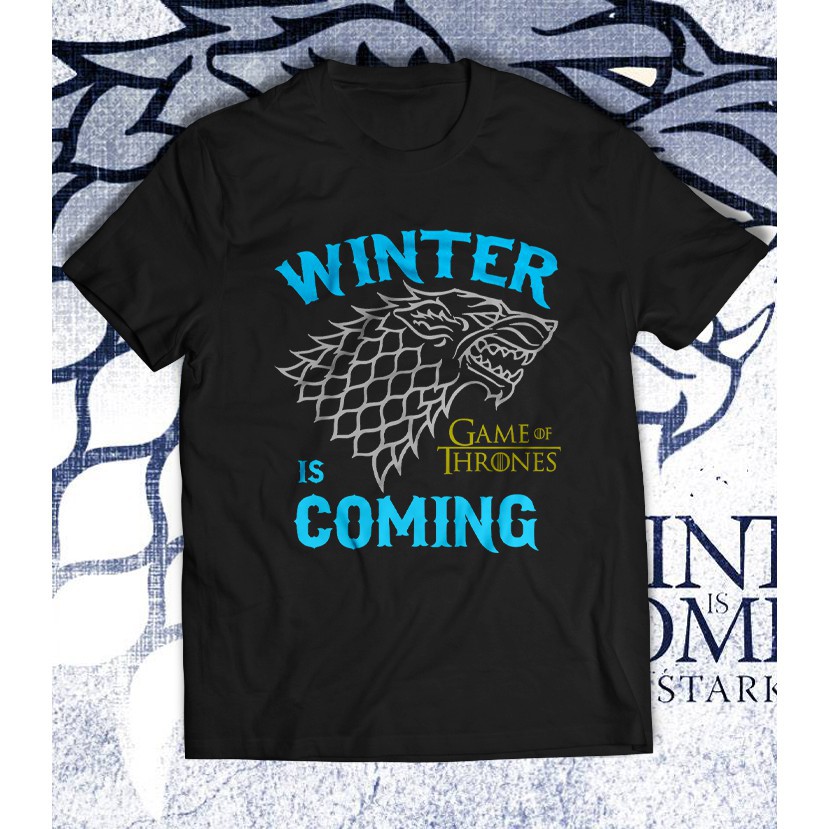 (SIÊU RẺ) [ Sale] Áo phông GAME OF THRONES WINTER IS HERE HOUSE STARK cực ngầu giá tận xưởng món quà cho các fan