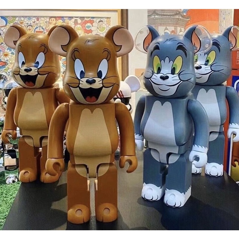 Mô Hình trưng bày decor Bearbrick Jerry Flocky Edition 100% + 400% &amp; 1000%