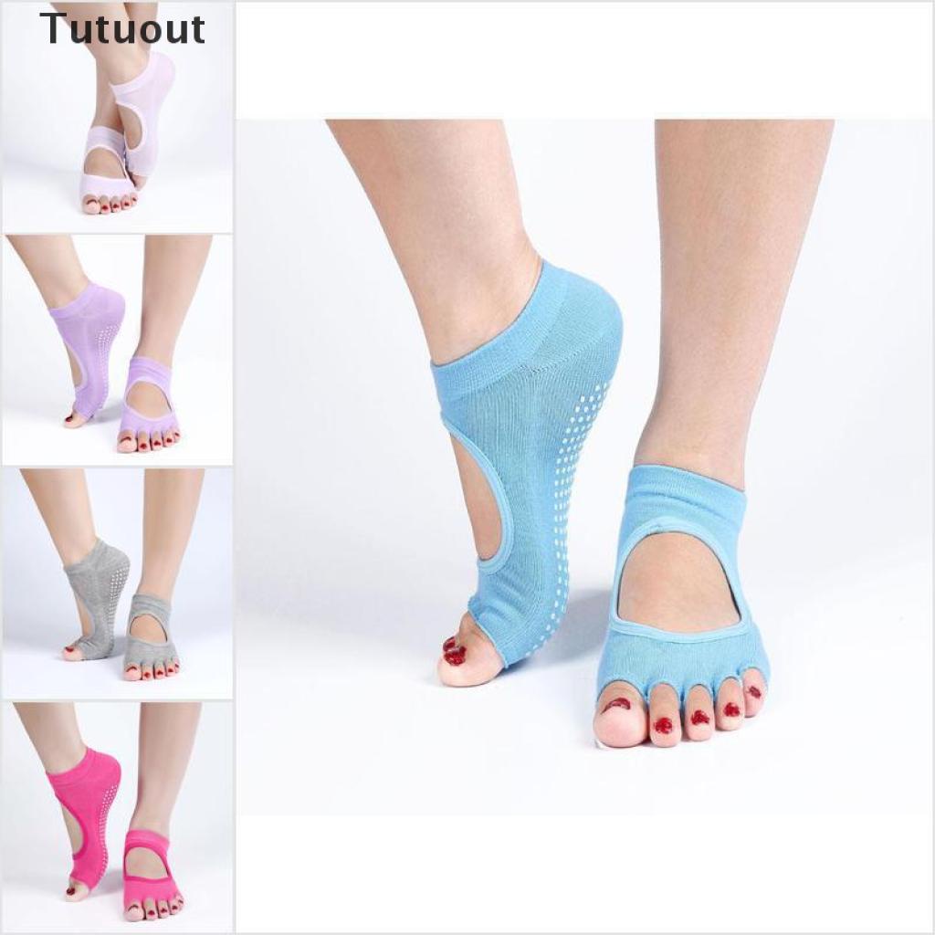 Vớ Cotton Pvc Xỏ Ngón Chống Trượt Hở Ngón Tập Yoga Thể Thao