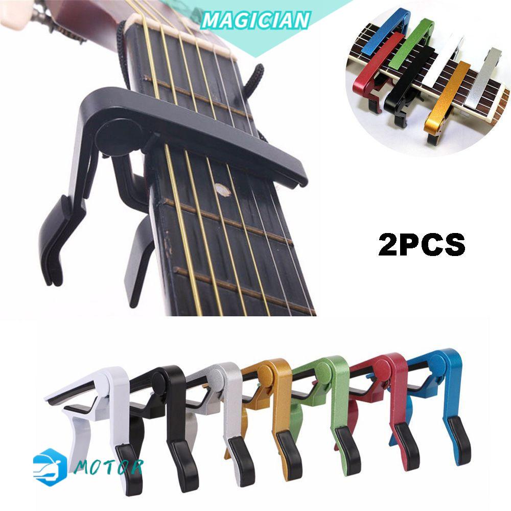 Bộ 2 Kẹp Capo Đàn Ukulele Bằng Hợp Kim Nhôm Nhiều Màu Sắc Chất Lượng Cao