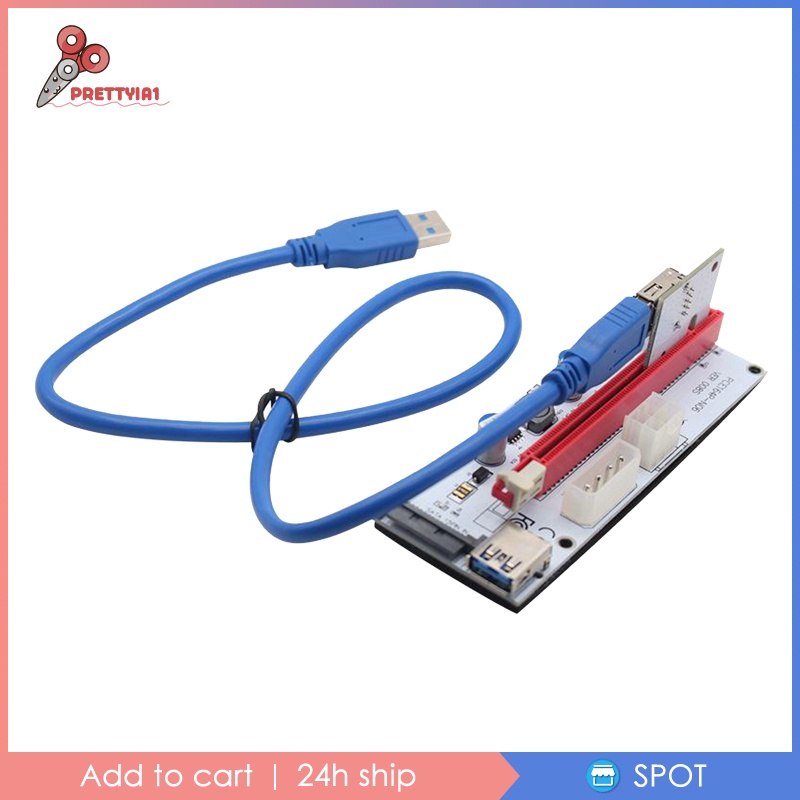 Card chuyển đổi Pci-E Riser Card 008s 4pin Sata 6pin 1x Sang 16x Usb 3.0 tiện dụng | BigBuy360 - bigbuy360.vn