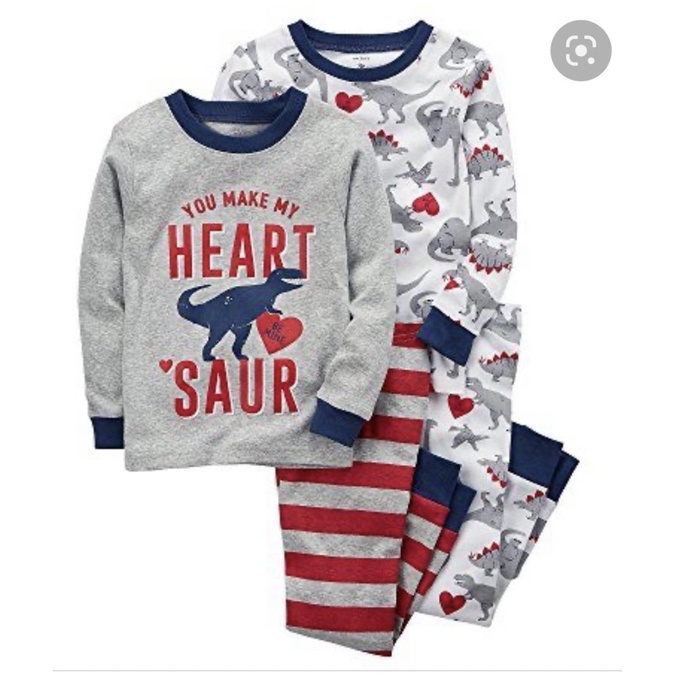 Bộ cotton bozip hãng Carter dư xịn cho bé trai 6m-5y.