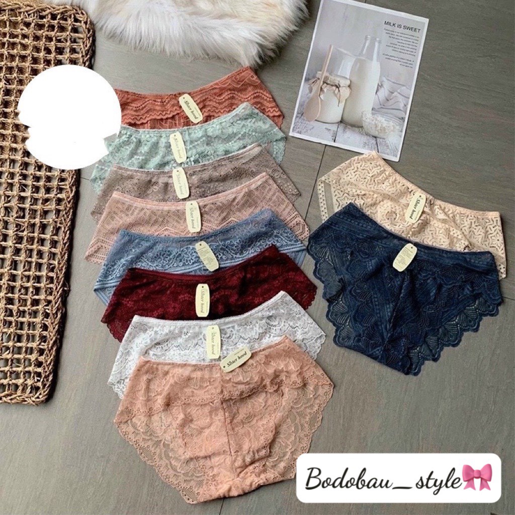 Quần lót nữ Ren họa tiết lưới sexy- quần chip nữ xuyên thấu gợi cảm QL8423