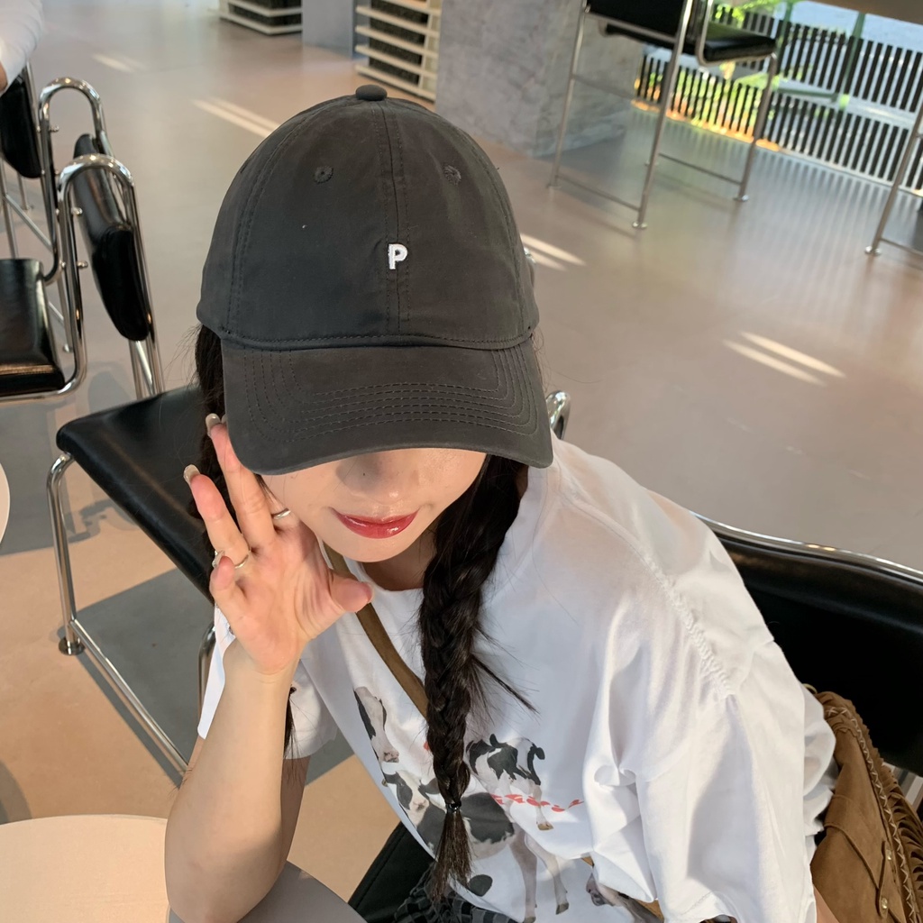 Grandma Chen / Mũ Bóng Chày Tròn Khoét Sâu Phiên Bản Hàn Quốc Dễ Phối Đồ Hợp Xu Hướng Cho Nữ