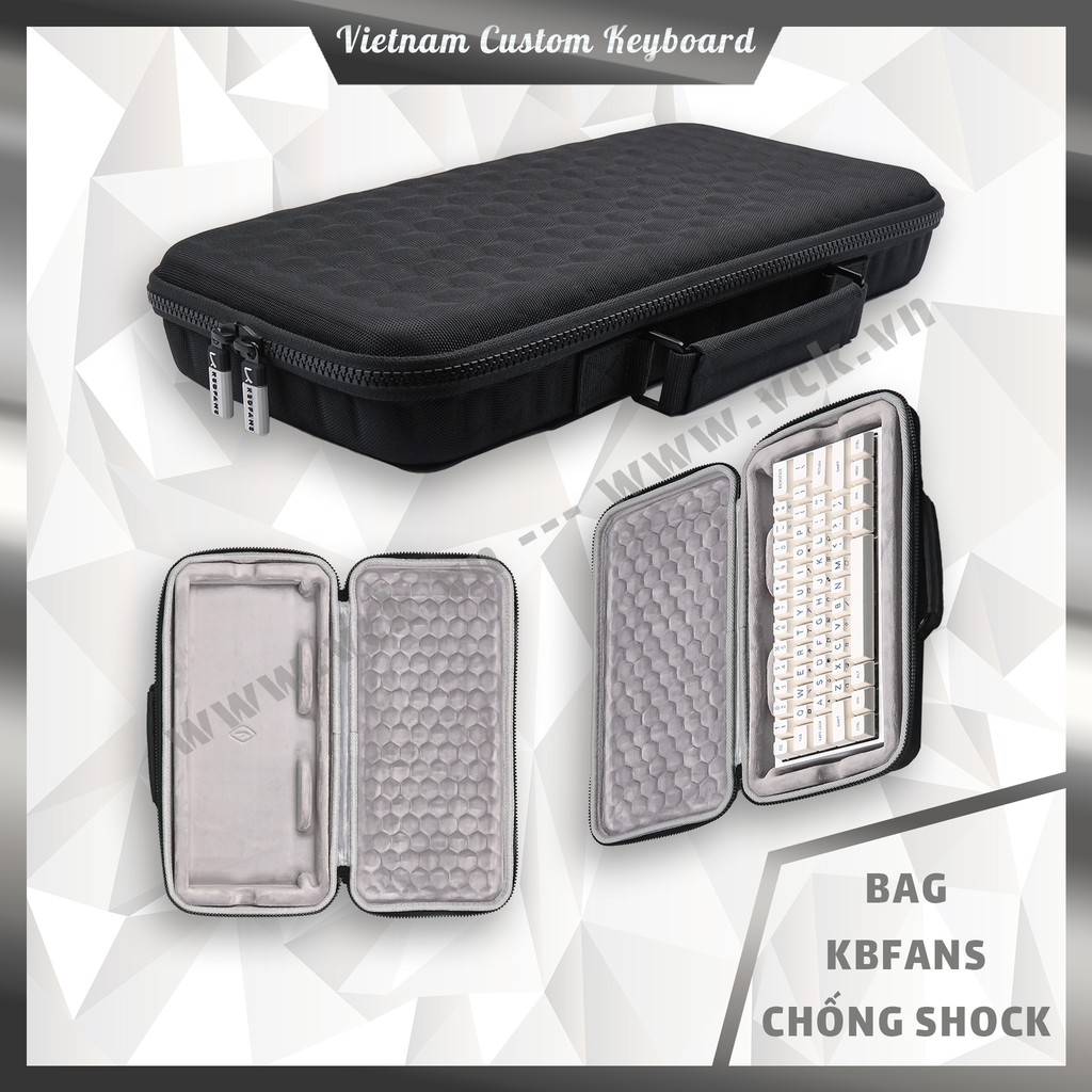 Bag KBDFans Full Layout | Túi Đựng Bàn Phím Chống Shock Cao Cấp | Chống Nước | Lót Nhung | Cặp Đựng Phím | VCK