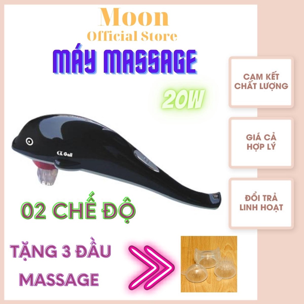 Máy massage Gali 2 chế điều chỉnh cơ motor dây đồng, 3 đầu đấm bóp theo nhu cầu, thiết kế nhỏ gọn sang trọng tiện lợi