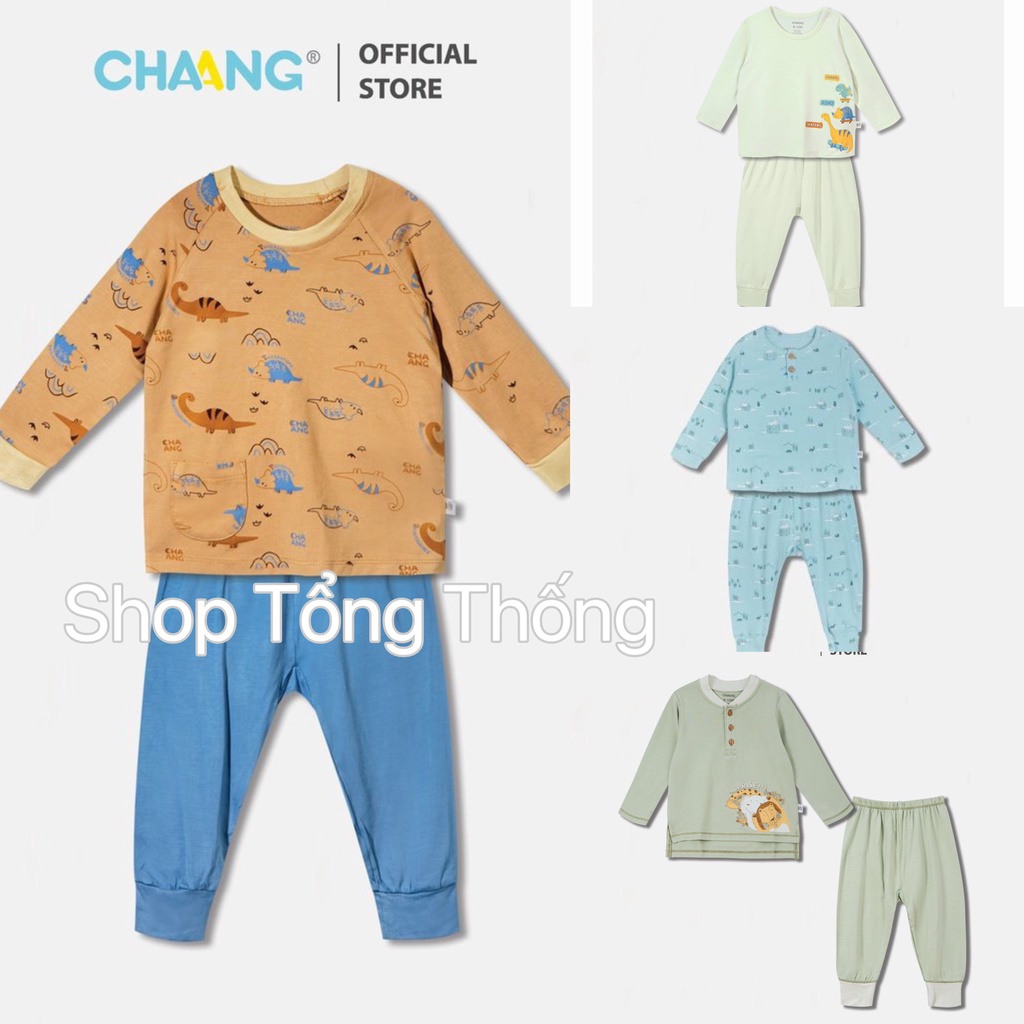 Bộ Chaang dài tay Petit cao cấp cài vai mềm mịn thoáng mát thấm hút tốt in khủng long cho bé trai bé gái đủ size