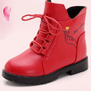 Bốt Bé Gái lót lông - Giày Boot Cao Cổ Cho Bé Gái Sành Điệu Size đại từ 27-31