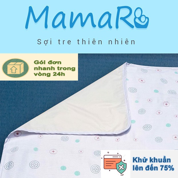 [Chính Hãng MAMARU] SET 2 TẤM LÓT CHỐNG THẤM SỢI TRE 35×35cm