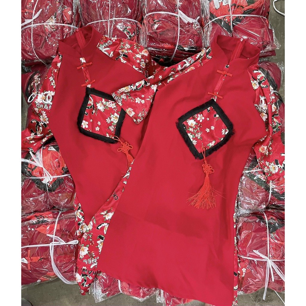 Áo dài cách tân 🎀Mua 1 tặng 1🎀 áo gấm nữ thêu hoa văn cao cấp đẹp mặc tết 2021 - Tặng bao lì xì hoạt hình | BigBuy360 - bigbuy360.vn