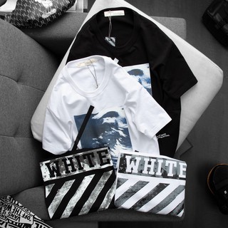 Áo Thun Cotton Co Dãn Unisex Off White