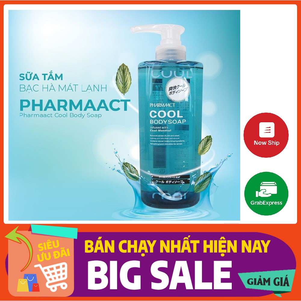 Sữa tắm bạc hà cho nam Pharmaact Cool 600ml