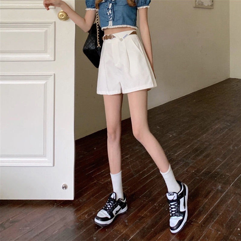 Quần Short Lưng Cao Ống Rộng Phong Cách Hàn Quốc Mẫu Mới Thời Trang Mùa Hè Cho Nữ