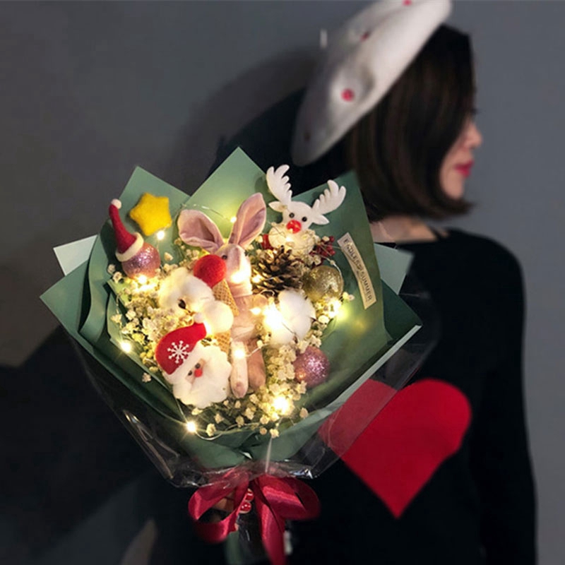 Dây đèn LED kiểu nút bần năng lượng mặt trời trang trí cho Giáng sinh