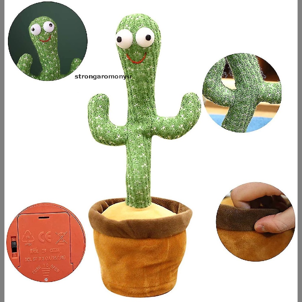 【YU】 Dancing Cactus Toy,Talking Repeat Singing Sunny Cactus Toy(120 Songs) .