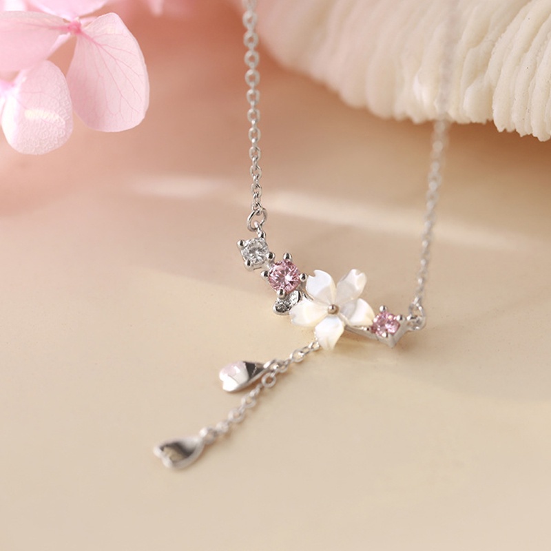 Vòng cổ Tua Rua Họa Tiết Hoa Anh Đào Xinh Xắn Thời Trang Cho Nữ