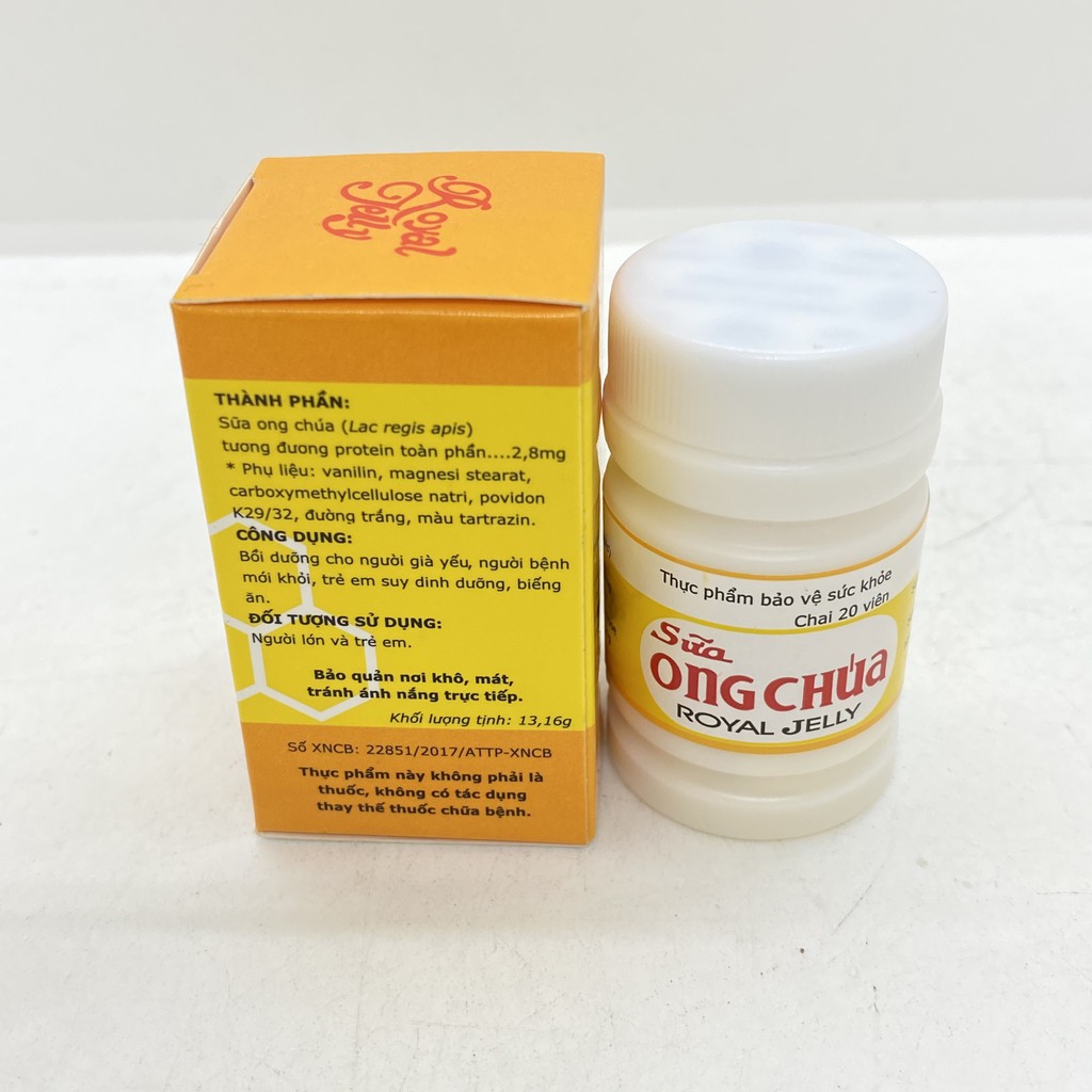 Viên ngậm Sữa ong chúa- Royal Jelly lọ 20 viên