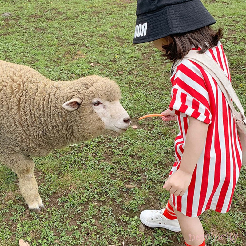 Đầm thời trang họa tiết sọc dọc xinh xắn dành cho bé gái