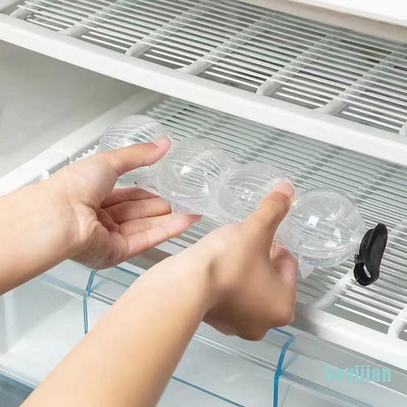 Khuôn làm đá viên 4 ngăn bằng silicon mềm cấp thực phẩm tiện dụng