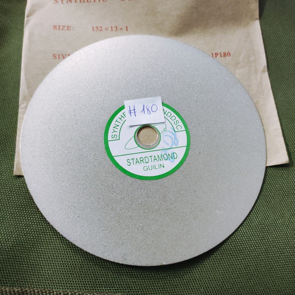 Đĩa mài kim cương, đĩa mài kính 150mm (cc180), mài đá quý, ngọc, hợp kim, kiếng