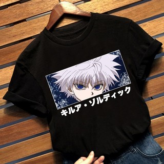 [HOT] Áo thun Anime Hunter X Hunter Killua Eyes Printed Short Sleeve Mens T-shirt Fashion Casual Creative giá rẻ