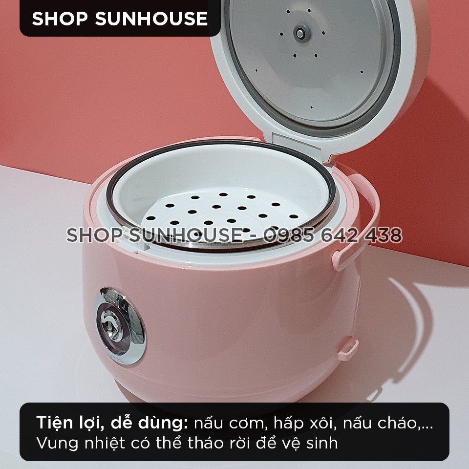 Nồi cơm điện 1.8L SUNHOUSE HappyTime HTD8521P thân nhựa siêu bền | BigBuy360 - bigbuy360.vn