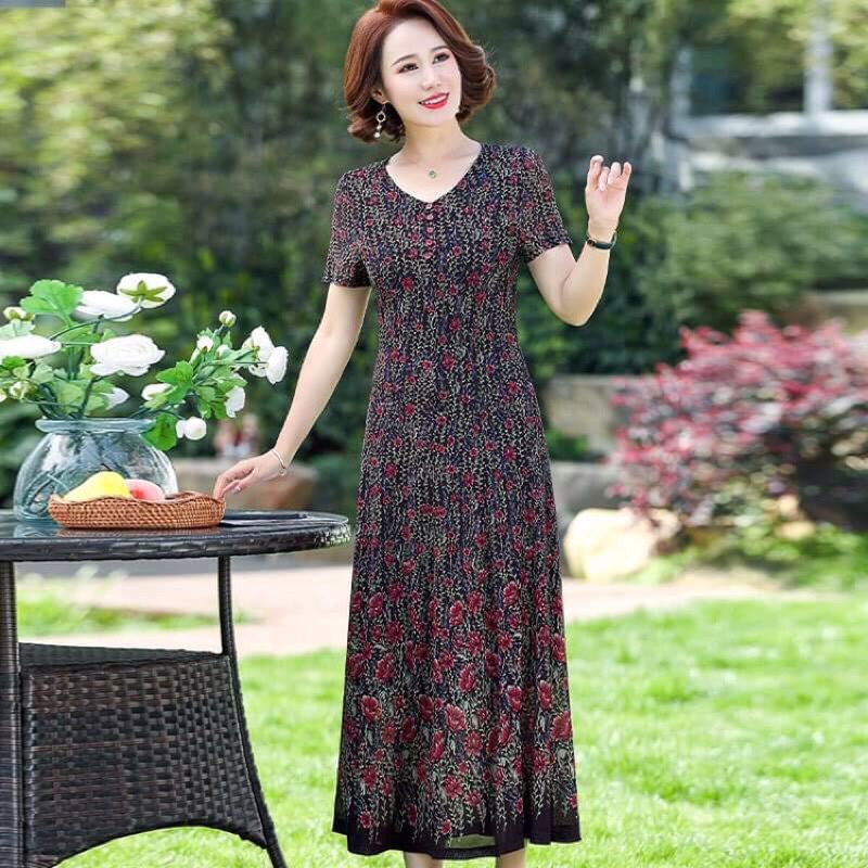 Đầm ren nữ trung niên cao cấp kiểu dáng sang trọng QCNP3767