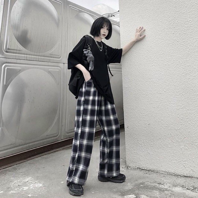 Quần kẻ cullot xuông ⚡️FREESHIP EXTRA⚡️