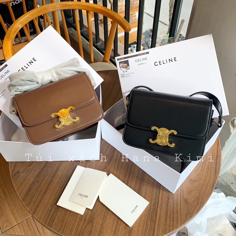 Túi C-enile Fullbox Thẻ Tag Bản Xuất 2 Màu Nâu Đen