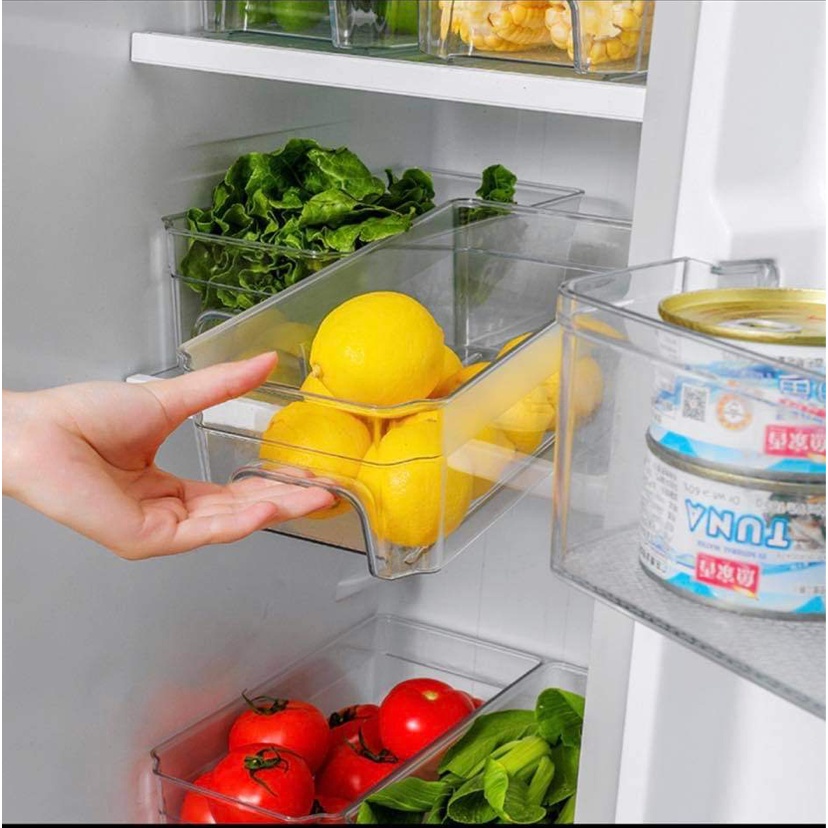 Hộp nhựa trong suốt đựng thực phẩm để tủ lạnh ngăn nắp