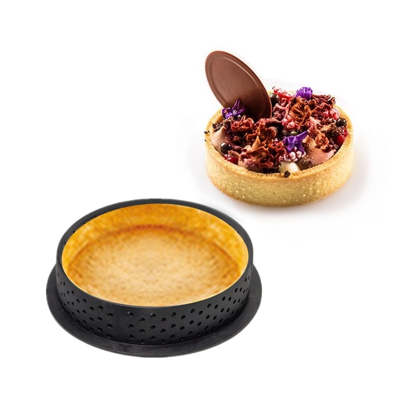Khuôn Làm Bánh Tart Hình Tròn Đục Lỗ Tiện Dụng