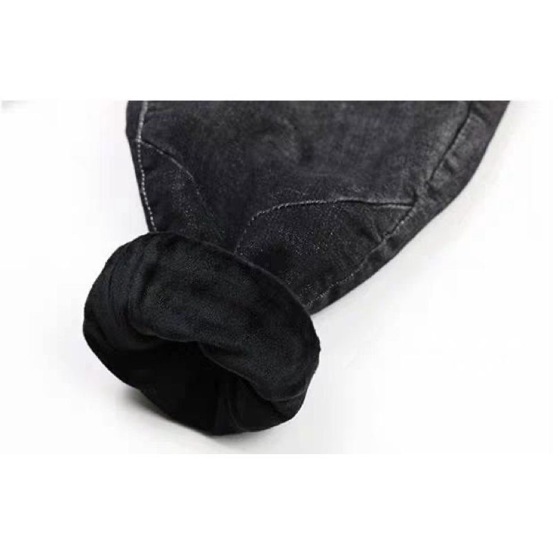 Quần bò Jogger Basic - Lót lông + co giãn cho bé