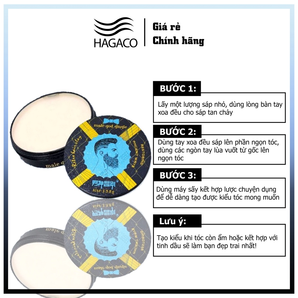 Sáp vuốt tóc dành cho nam MALE GOD GINGLE chính hãng MN16