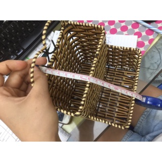 Khay đựng đũa nhựa giả mây