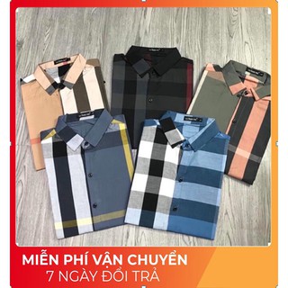 Sơ mi nam bbr cộc tay, áo sơ mi bbr kẻ thời trang.