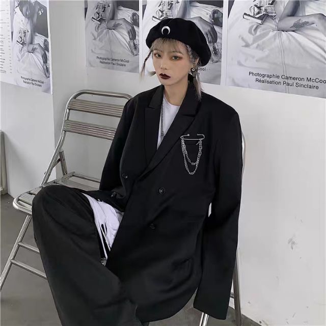 {SẴN SZ M} Áo khoác vest blazer nam nữ + phụ kiện ( có ảnh thật) | BigBuy360 - bigbuy360.vn