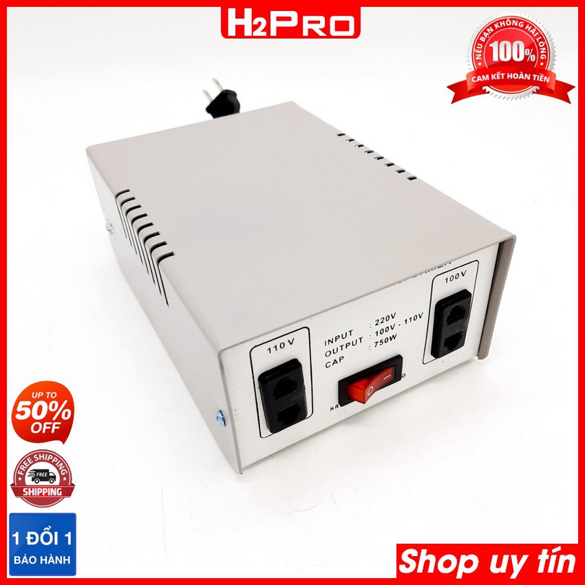 Biến áp tự ngẫu Kawa 750W H2Pro, bộ đổi nguồn 220v sang 110v, 100V 750w chính hãng