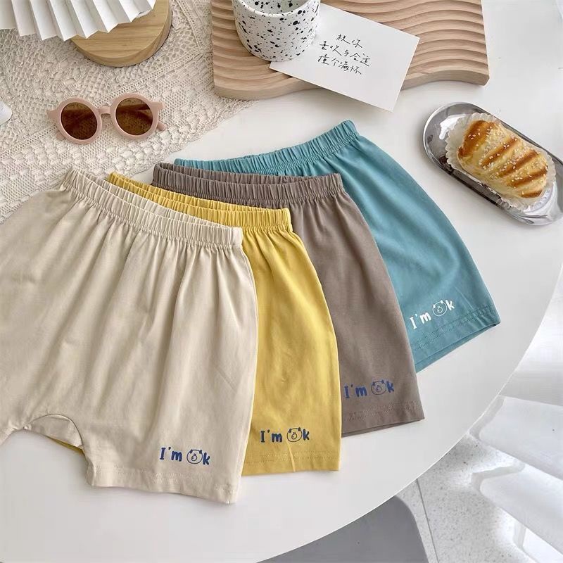 [Babycat] Hàng Có Sẵn Quần Short Cotton Màu Trơn Dễ Thương Thời Trang Mùa Hè Hàn Quốc Nhật Bản Mặc Ngoài Trời Cho Bé Trai 10 Tháng Tuổi