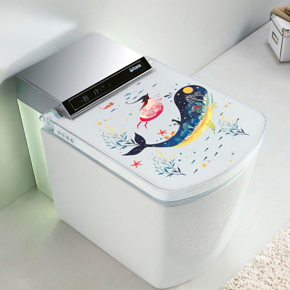 BORAG Sticker Dán Toilet Chống Thấm Nước Hình Thế Giới Dưới Nước