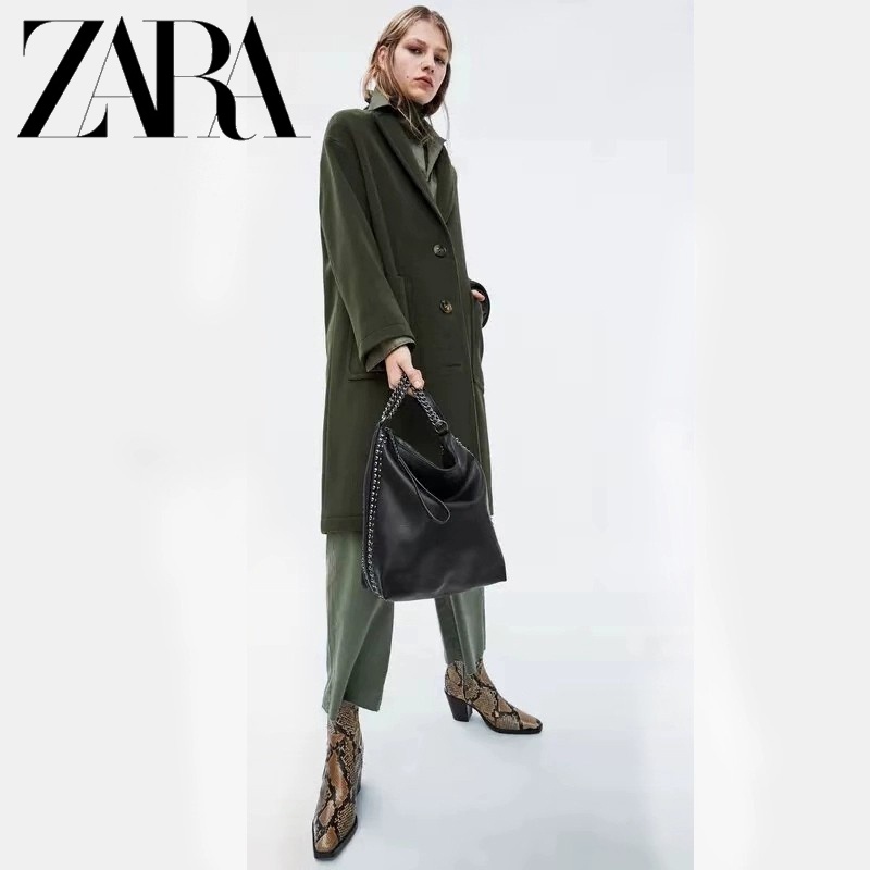 Zara Túi Xách Đeo Vai Cỡ Lớn Phối Dây Xích Thời Trang Cho Nữ