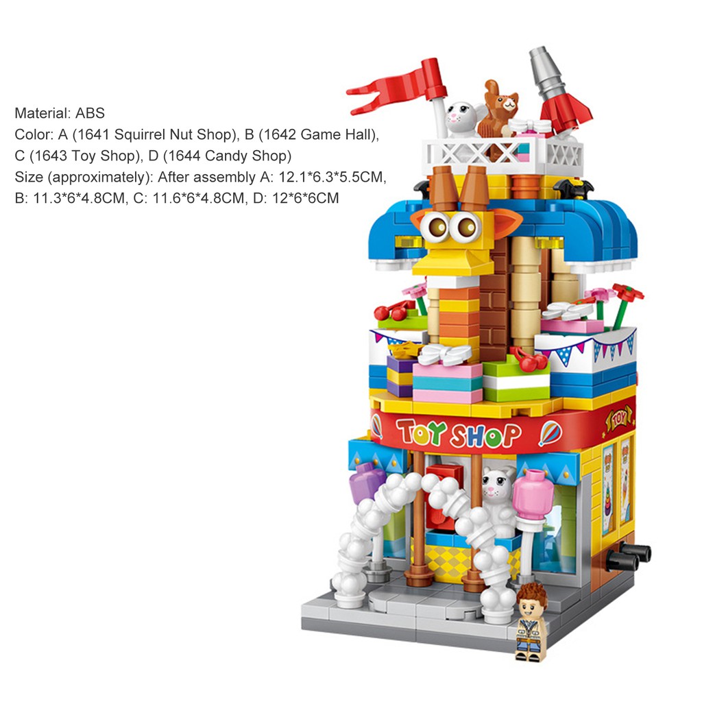 et Building Toy Blocks Chủ đề Mua sắm Phát triển trí tuệ Thân thiện với môi trường Chế độ xem phố Gạch xây dựng Quà tặng