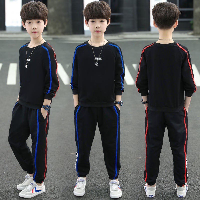 Set Đồ 2 Món Gồm Áo Hoodie Tay Dài Cổ Tròn Và Quần Dài Bằng Cotton Thời Trang Cho Trẻ Em 3-13 Tuổi