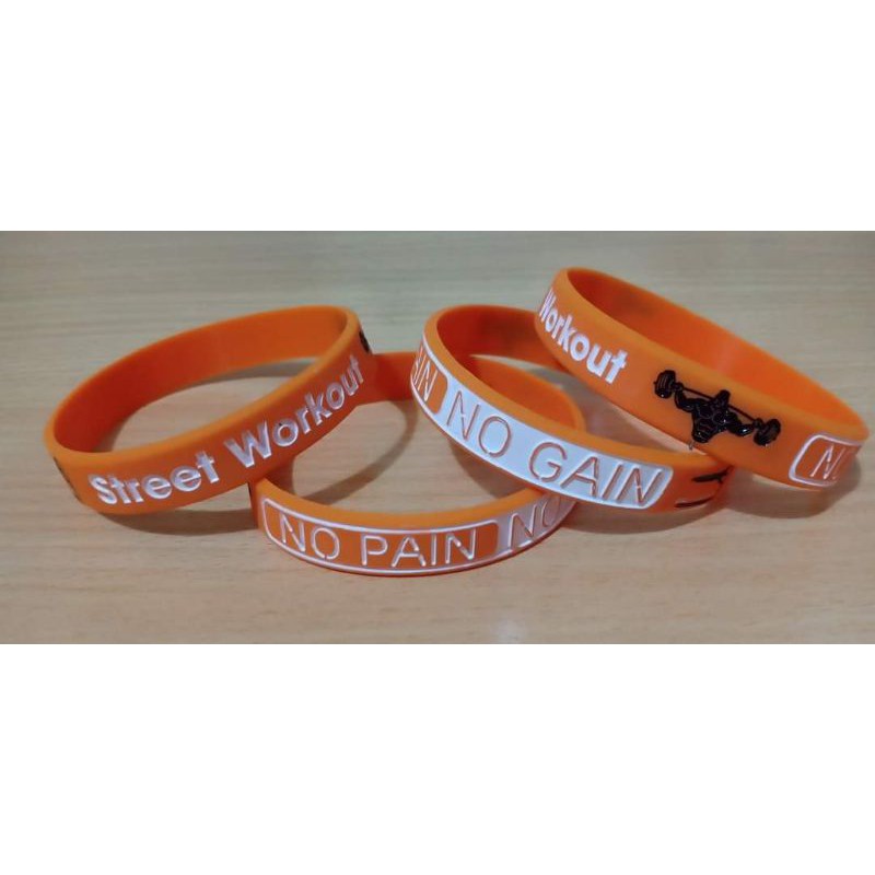 Vòng tay street workout never give up - no pain no gain, vòng gg shock