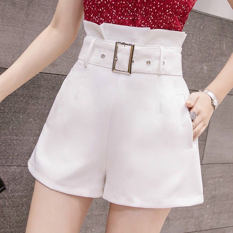 Quần short lưng cao kèm belt cá tính ( SIÊU RẺ)