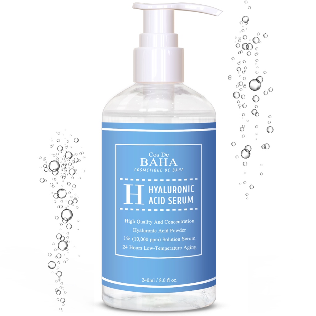 Serum Chứa 1% Hyaluronic Acid Chống Lão Hóa Chống Nếp Nhăn Và Làm Đầy Da Nhạy Cảm Cos De BAHA H240ml