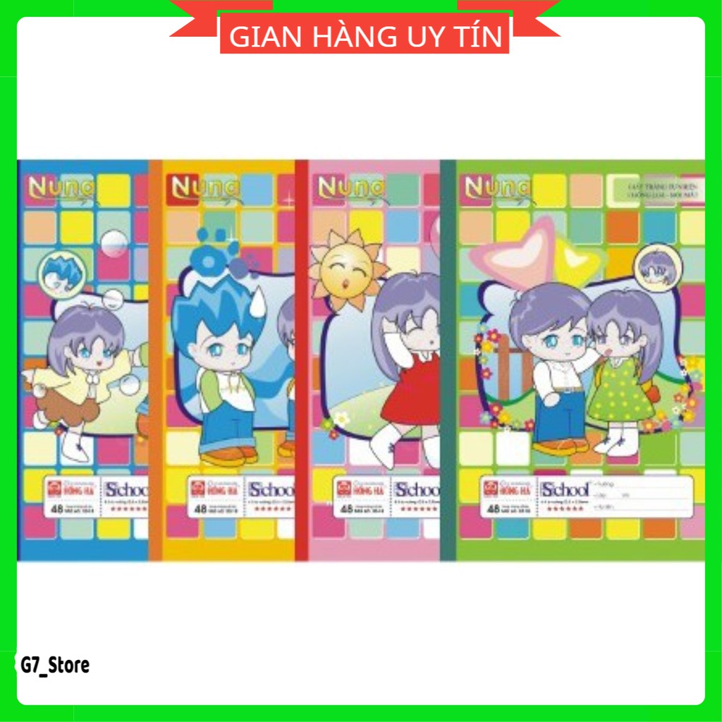 (SALE) 10q vở 4 ô ly HỒNG HÀ 0518 (48 trang)