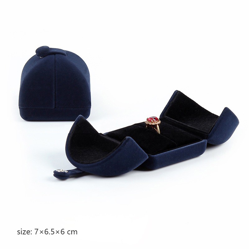 Hộp đựng trang sức vải flannel hai ngăn tiện dụng