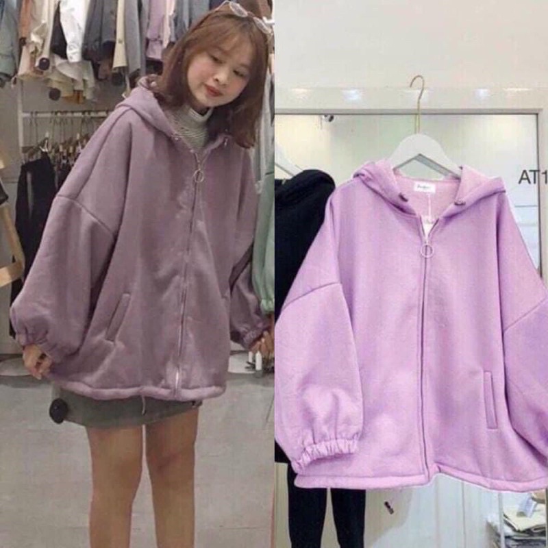 [Xả Kho]Áo Khoác Hoodie Nỉ Unisex Tay Bồng Nữ Jacket Form Rộng Có Mũ  Ulzzang Đủ Mẫu Hot 2021