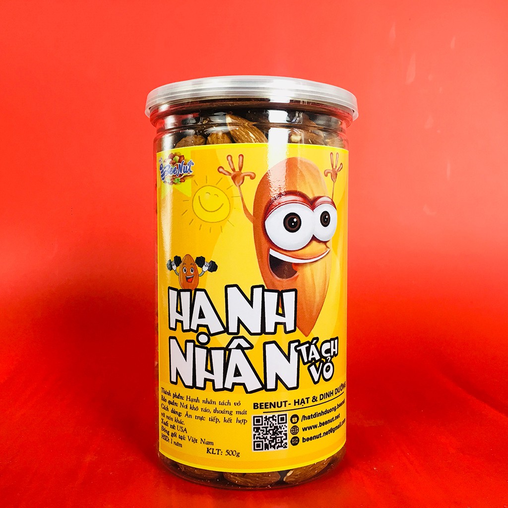 Hạt hạnh nhân rang tách vỏ (1KG) (Combo 2 phần 500g) Hạnh nhân sấy mộc Hạnh nhân tươi làm sữa hạt Hạt dinh dưỡng BeeNut