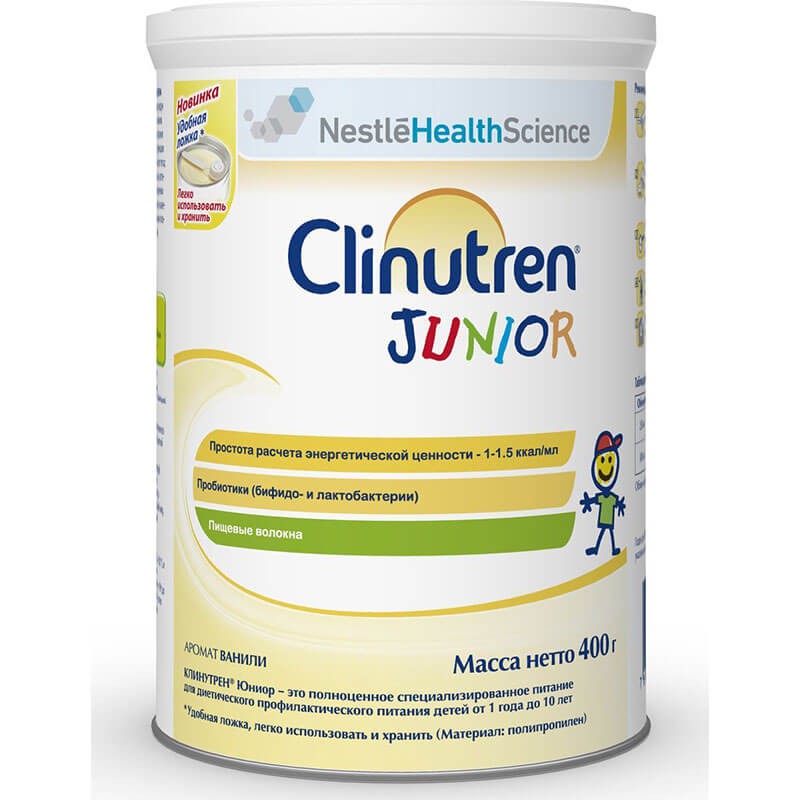 Sữa bột Clinutren Junior hộp 400g cho bé còi xương, suy dinh dưỡng từ 1 tuổi